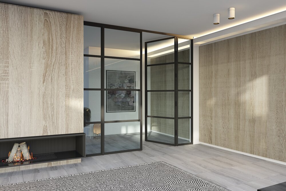 Lofttür aus Aluminium