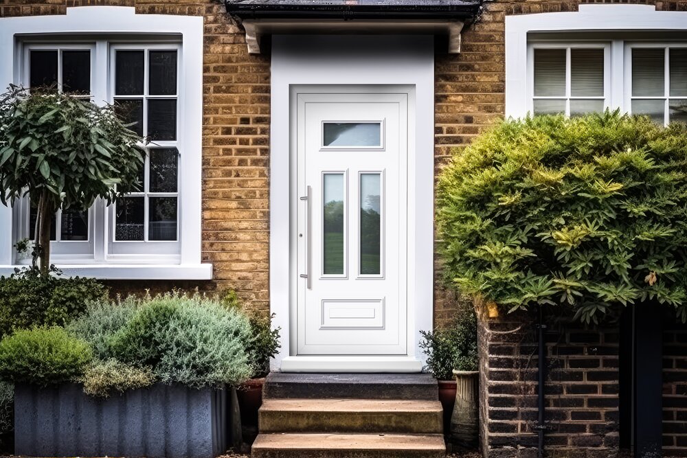 Aluminium Haustürfüllung mit Kunststofffüllung